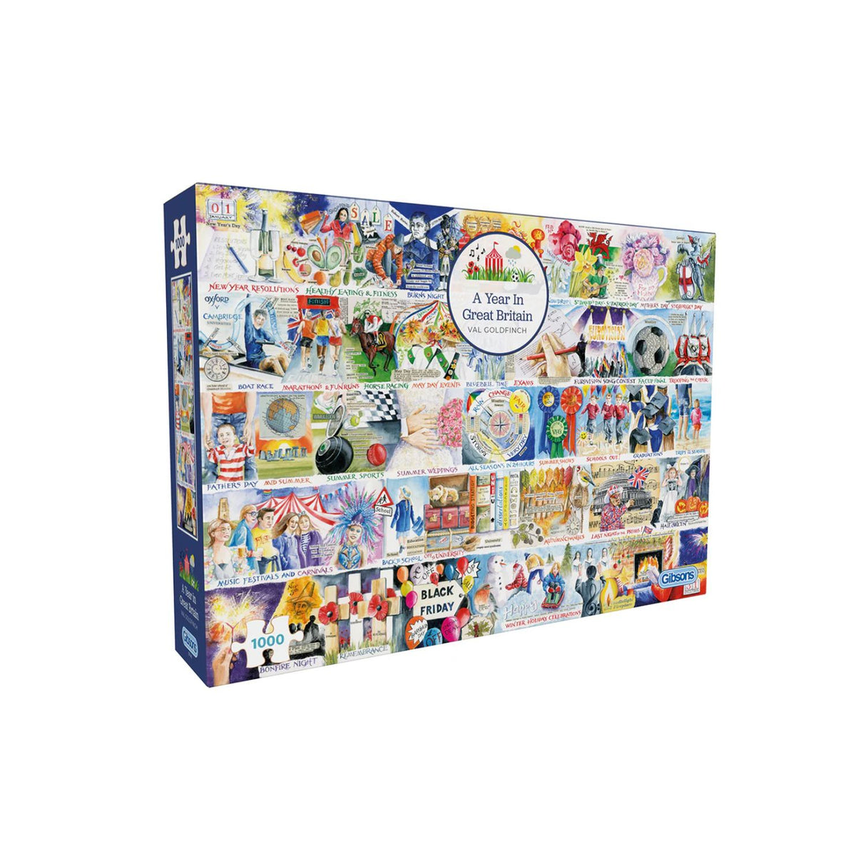 Gibsons Games 1000 Piece A Year In Great Britain Jigsaw Puzzle