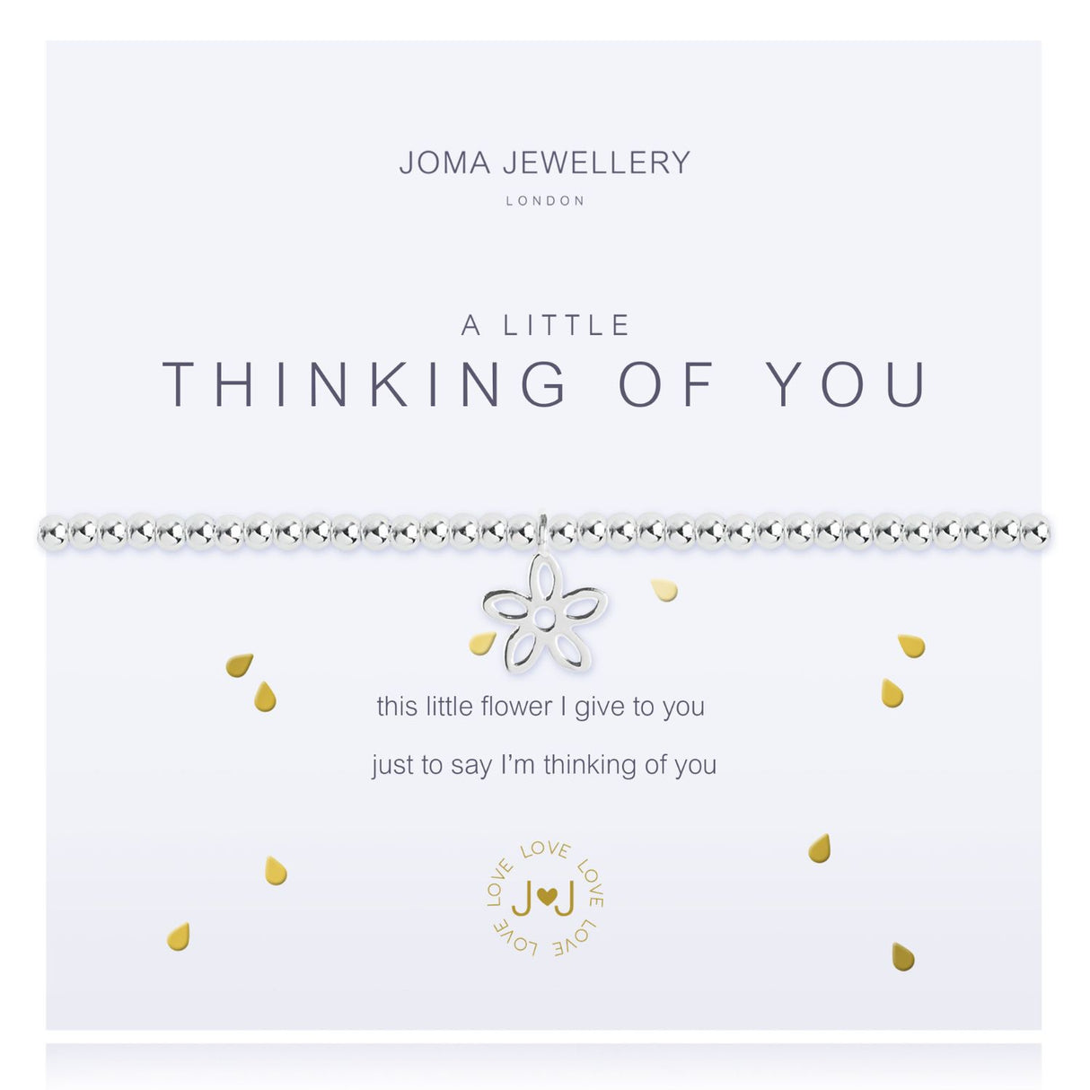 Joma Jewellery Silver A Little 'Thinking Of You' Flower Bracelet