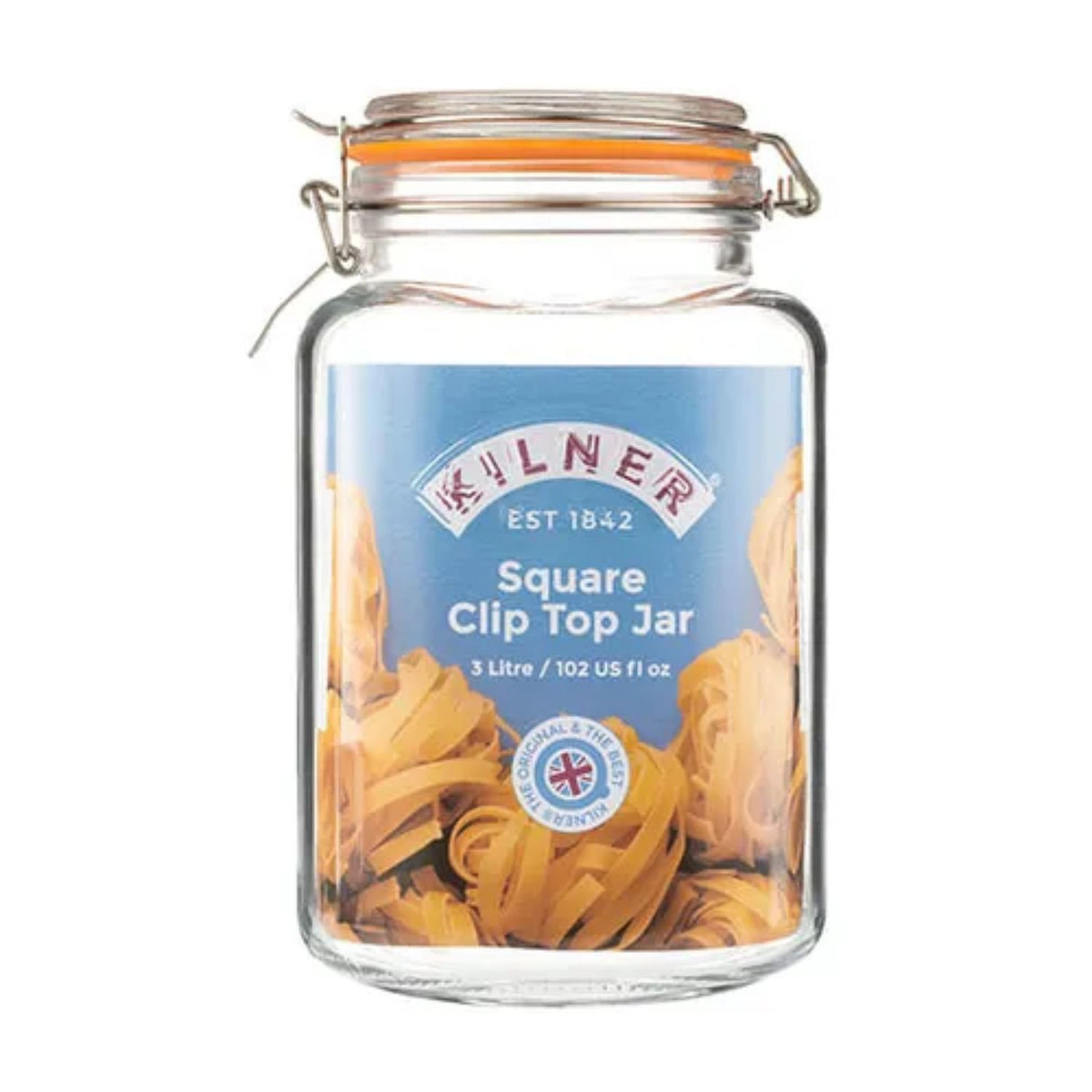 Kilner 3 Litre Square Clip Top Jar