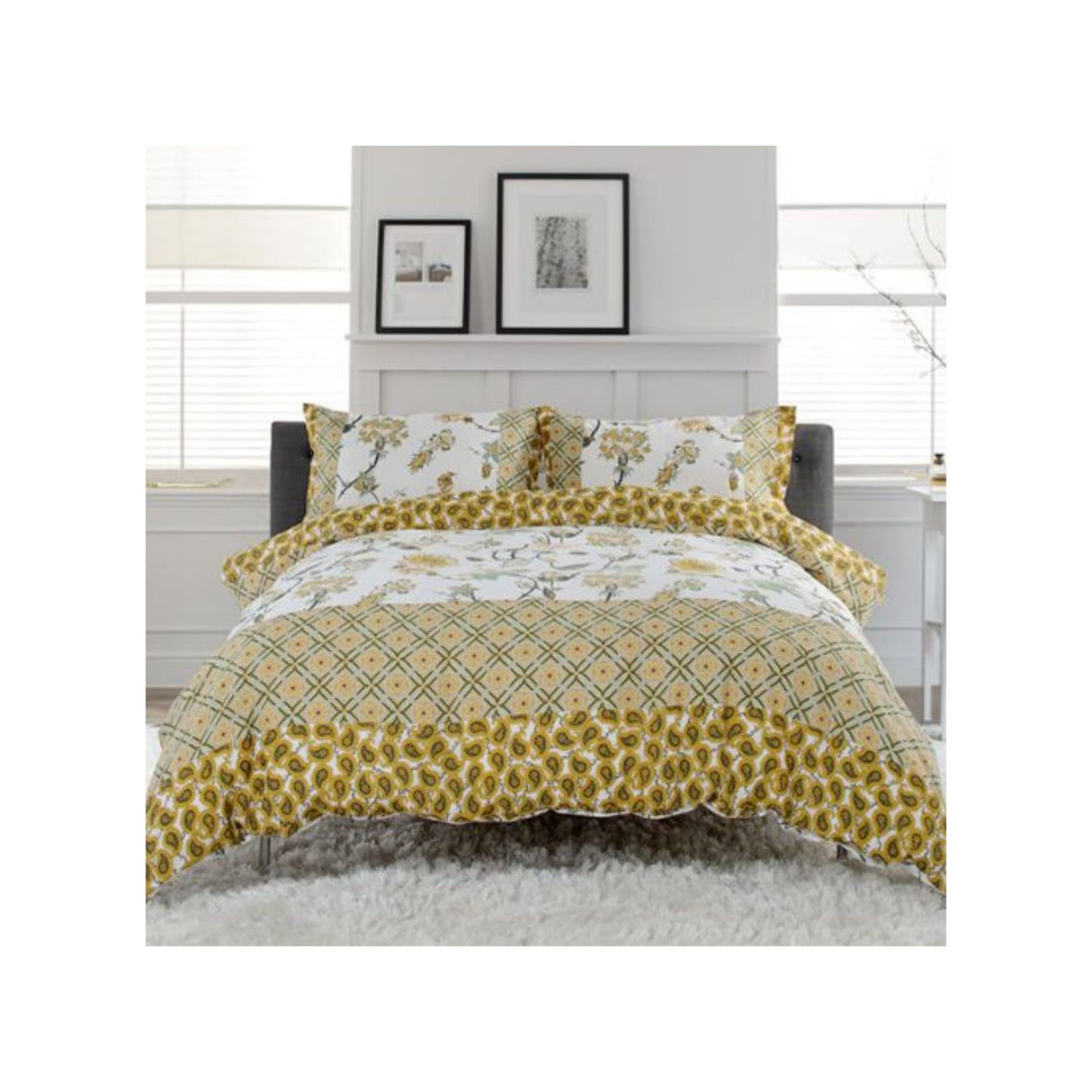 Deyongs Jacobean Single Duvet Set Sage and Gold