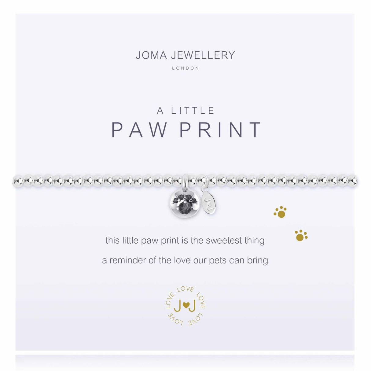 Joma Jewellery Silver 'A Little Paw Print' Bracelet
