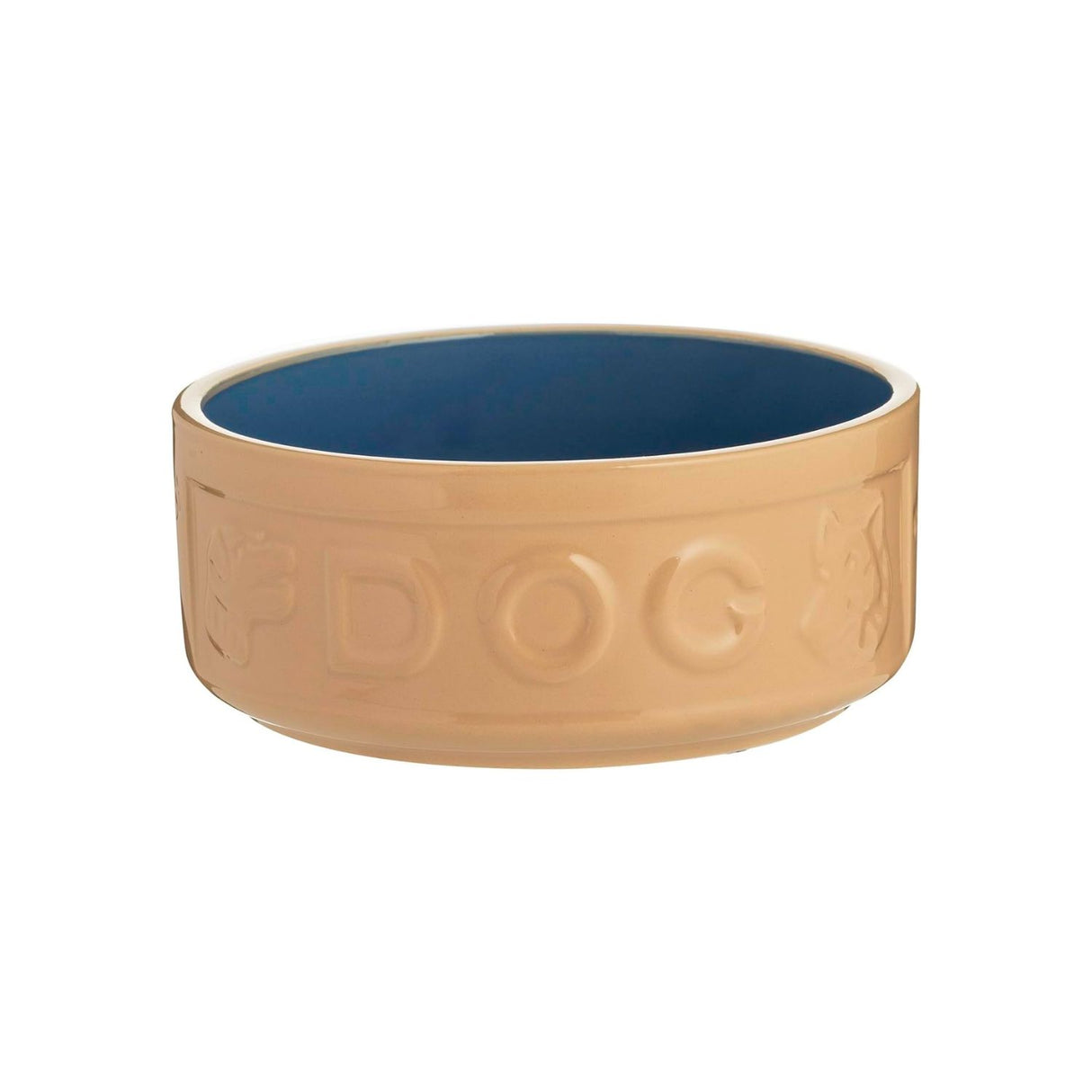 Mason Cash 15cm Cane & Blue Lettered Dog Bowl