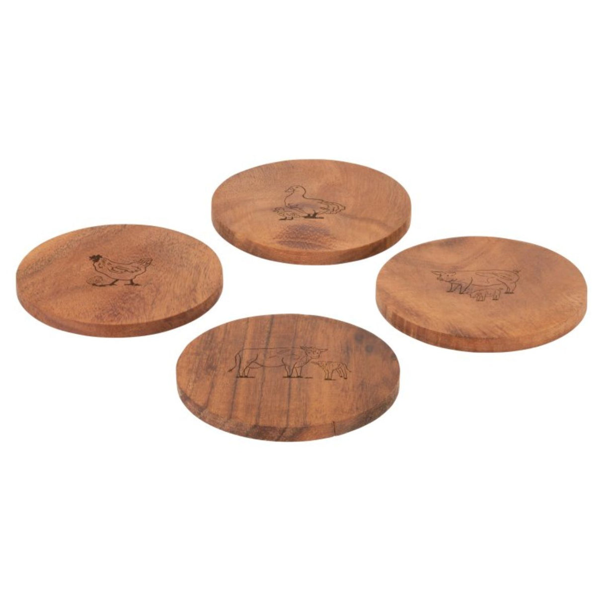 Woodbury Lane Wooden Coasters (Pack of 4)