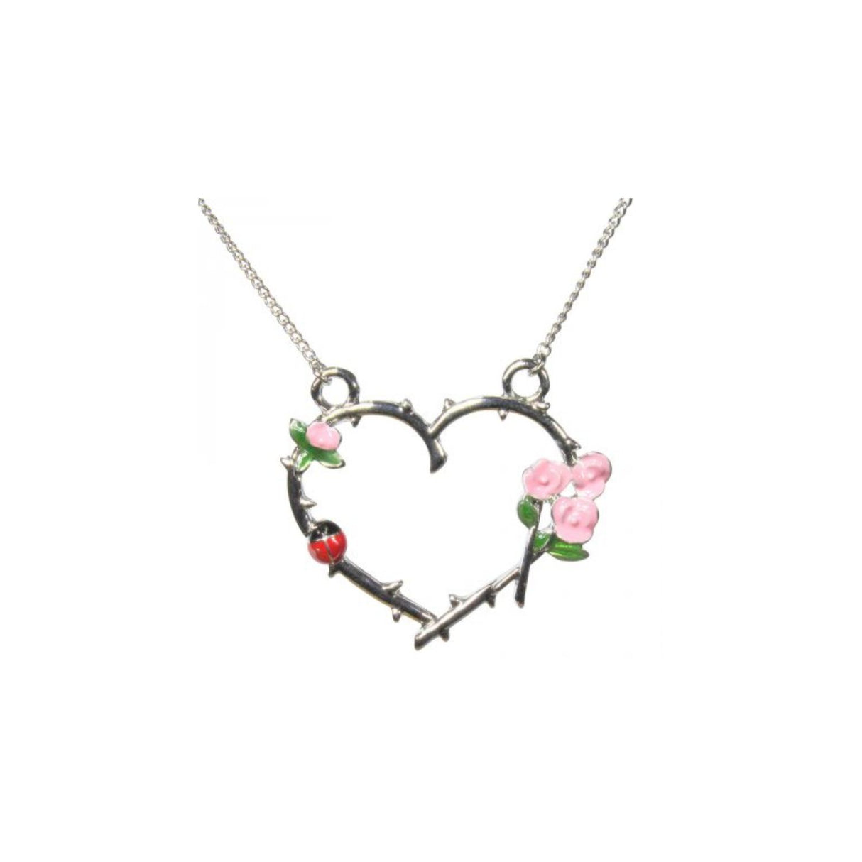 Lila Jewellery Zoe Pink Heart Flowers