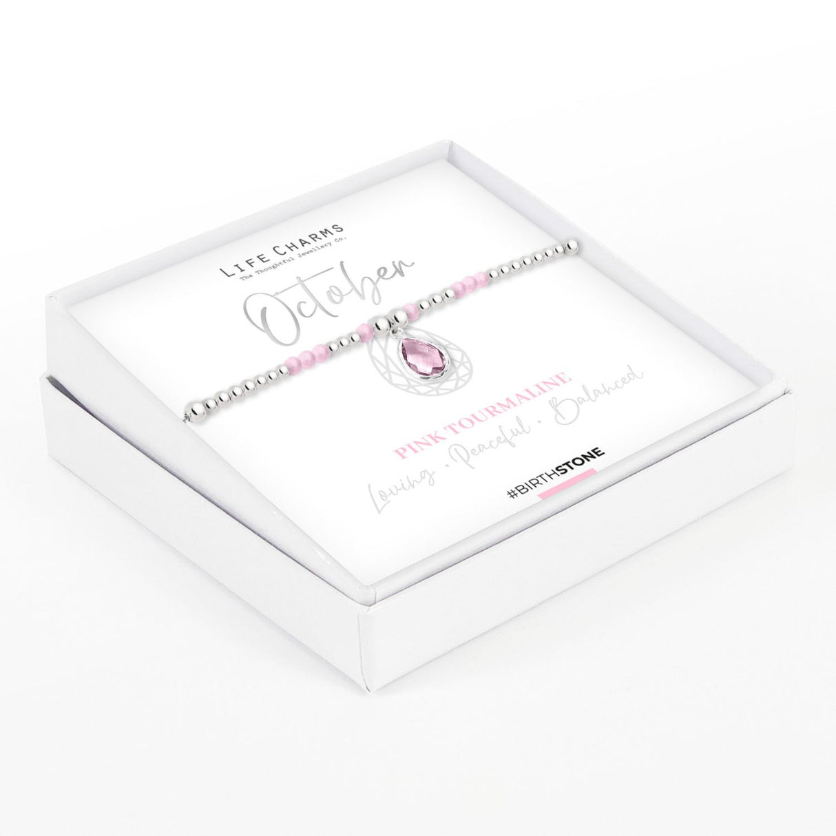 Life Charms October Birthstone Bracelet