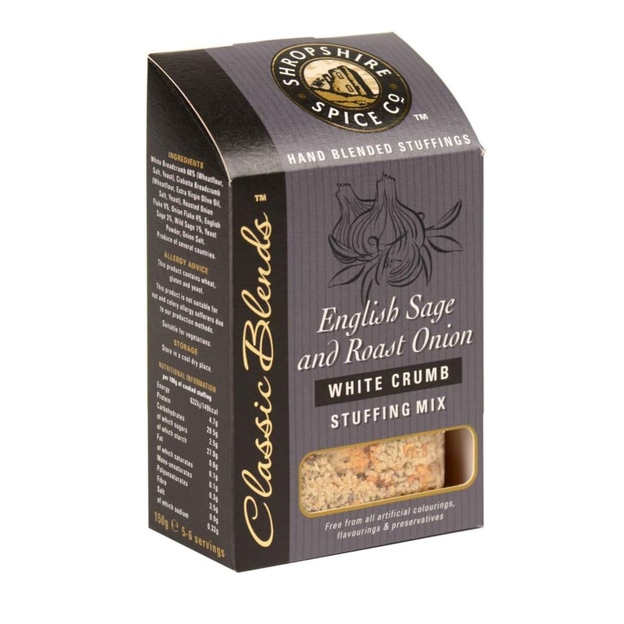 Shropshire Spice Sage & Onion White Crumb Stuffing Mix 150g