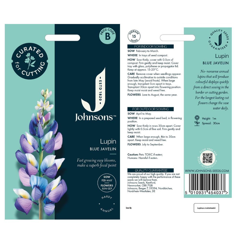 Johnsons Lupin Blue Javelin Seeds