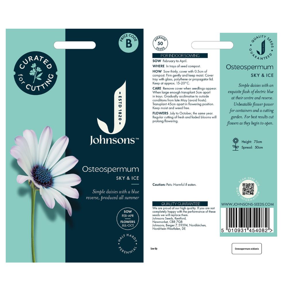 Johnsons Osteospermum Sky & Ice Seeds