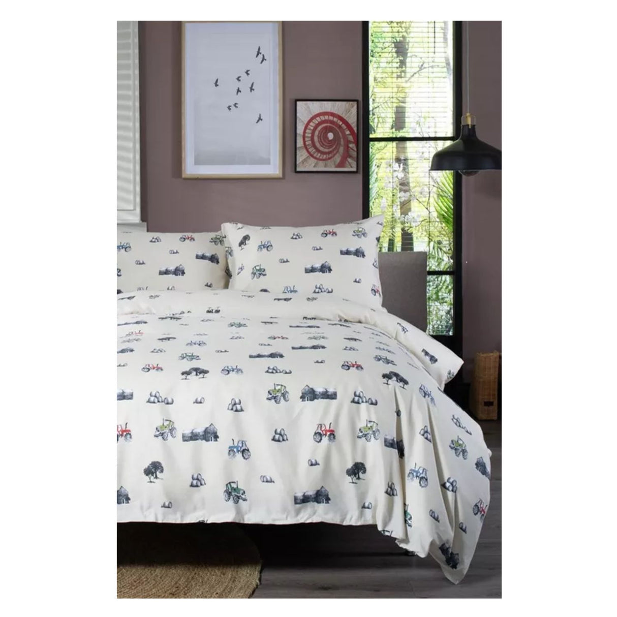 Deyongs Single On The Land Easycare Cotton Rich Reversible Duvet Set