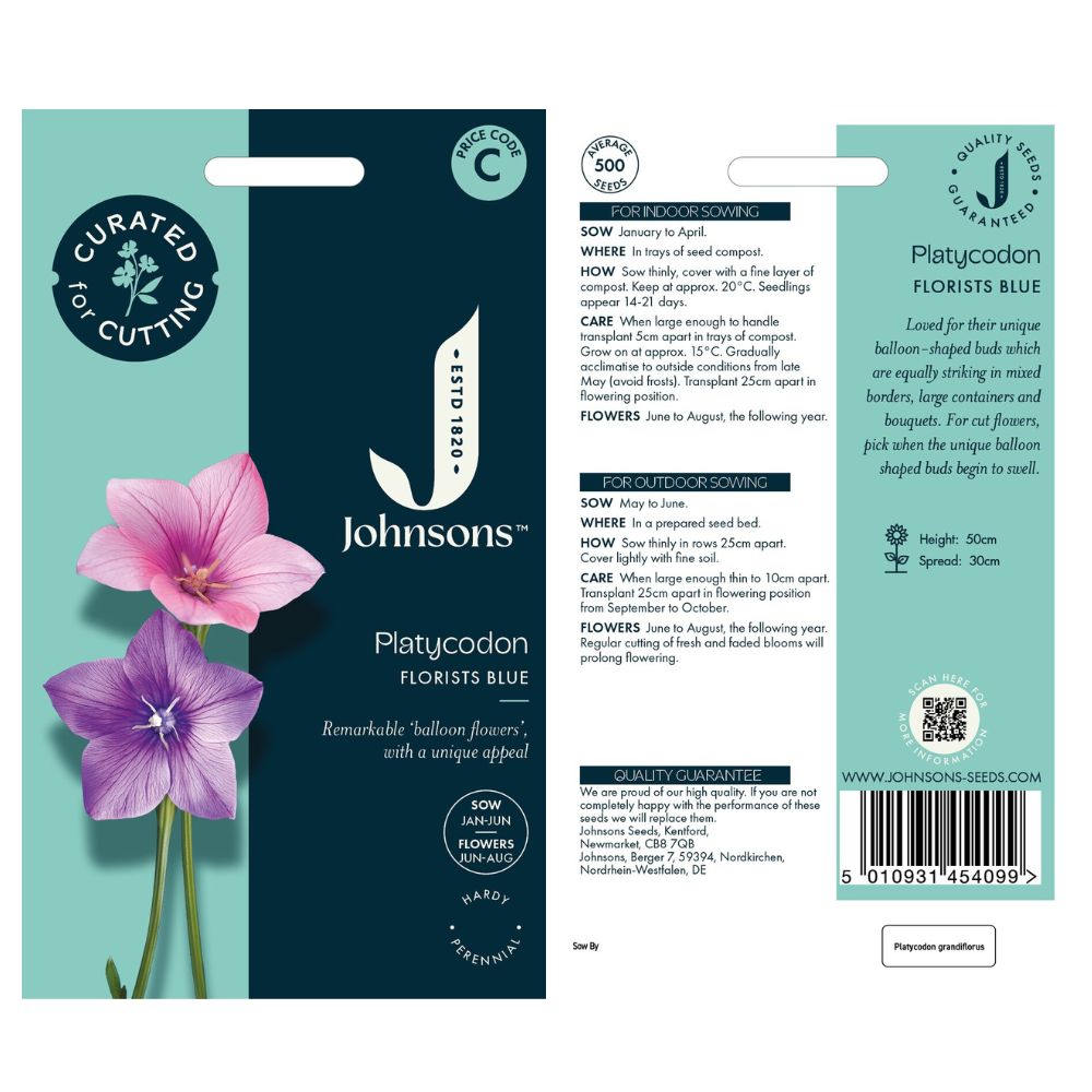 Johnsons Platycodon Florists Blue Seeds