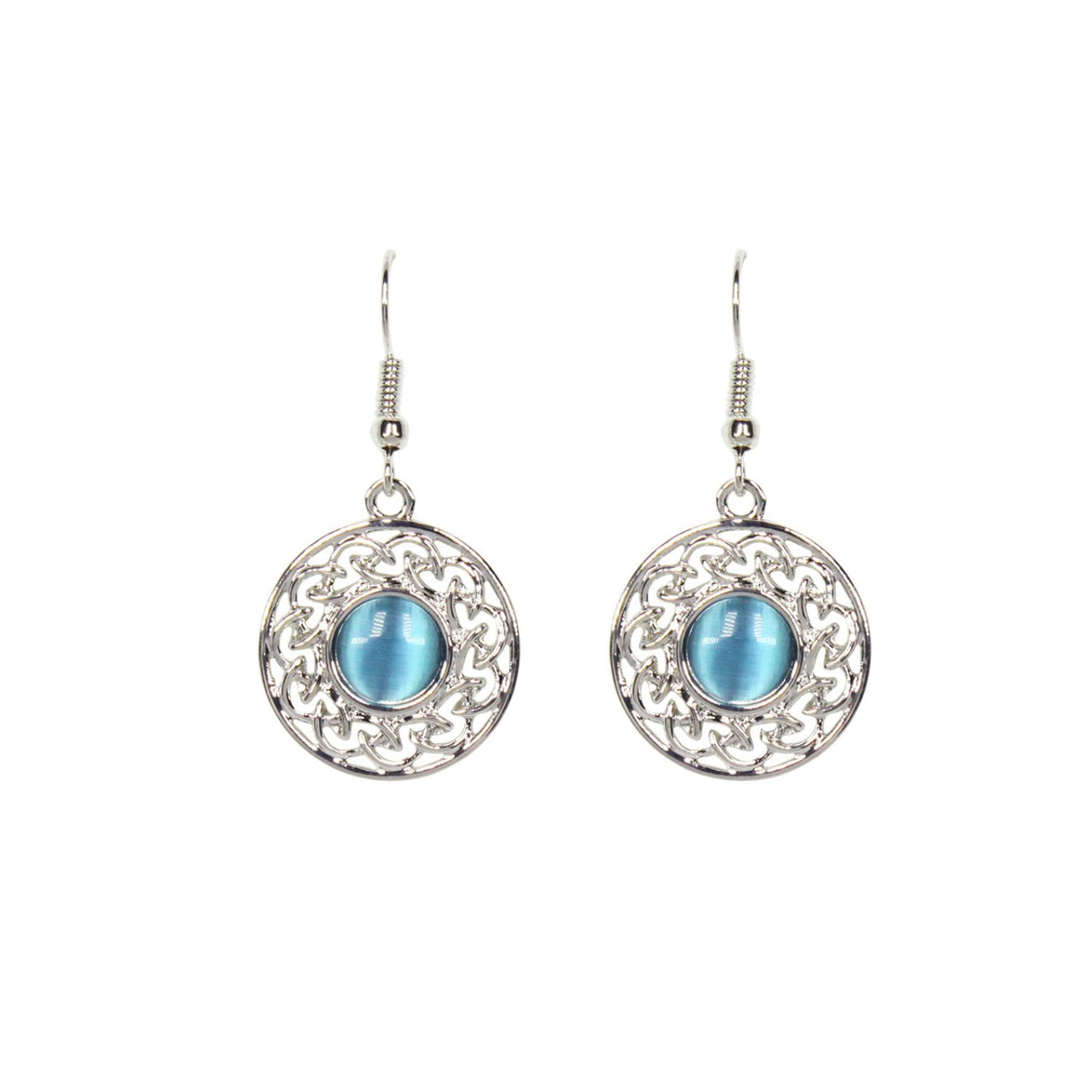 Lila Jewellery Circle with Blue Stone Earrings