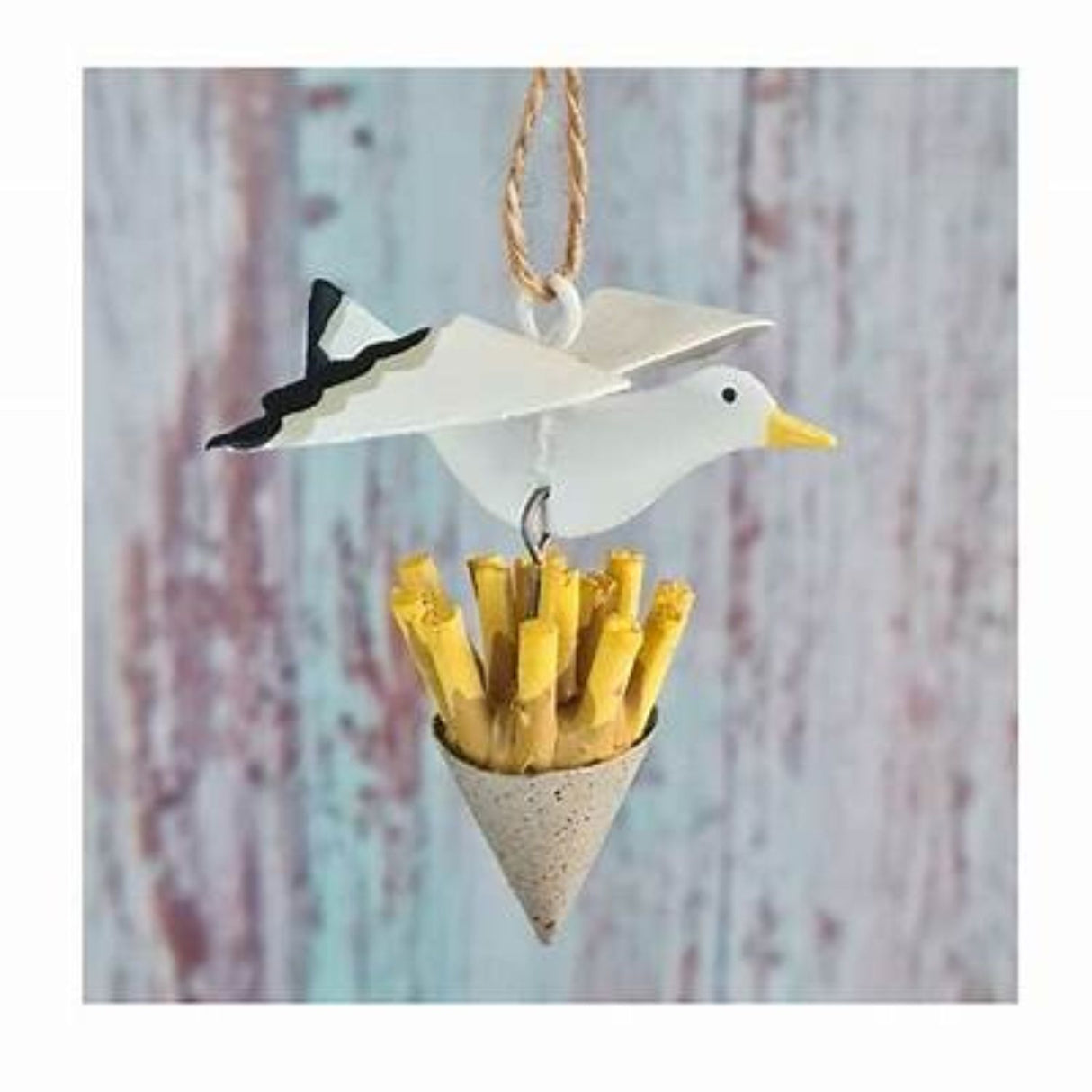 Shoeless Joe Seagull with Stolen Chips Hanging Decoration
