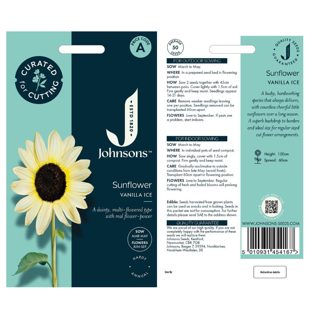 Johnsons 'Vanilla Ice' Sunflower Seeds