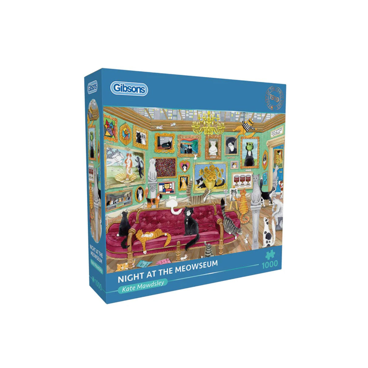 Gibsons Games 1000 Piece Night at The Meowseum Jigsaw Puzzle