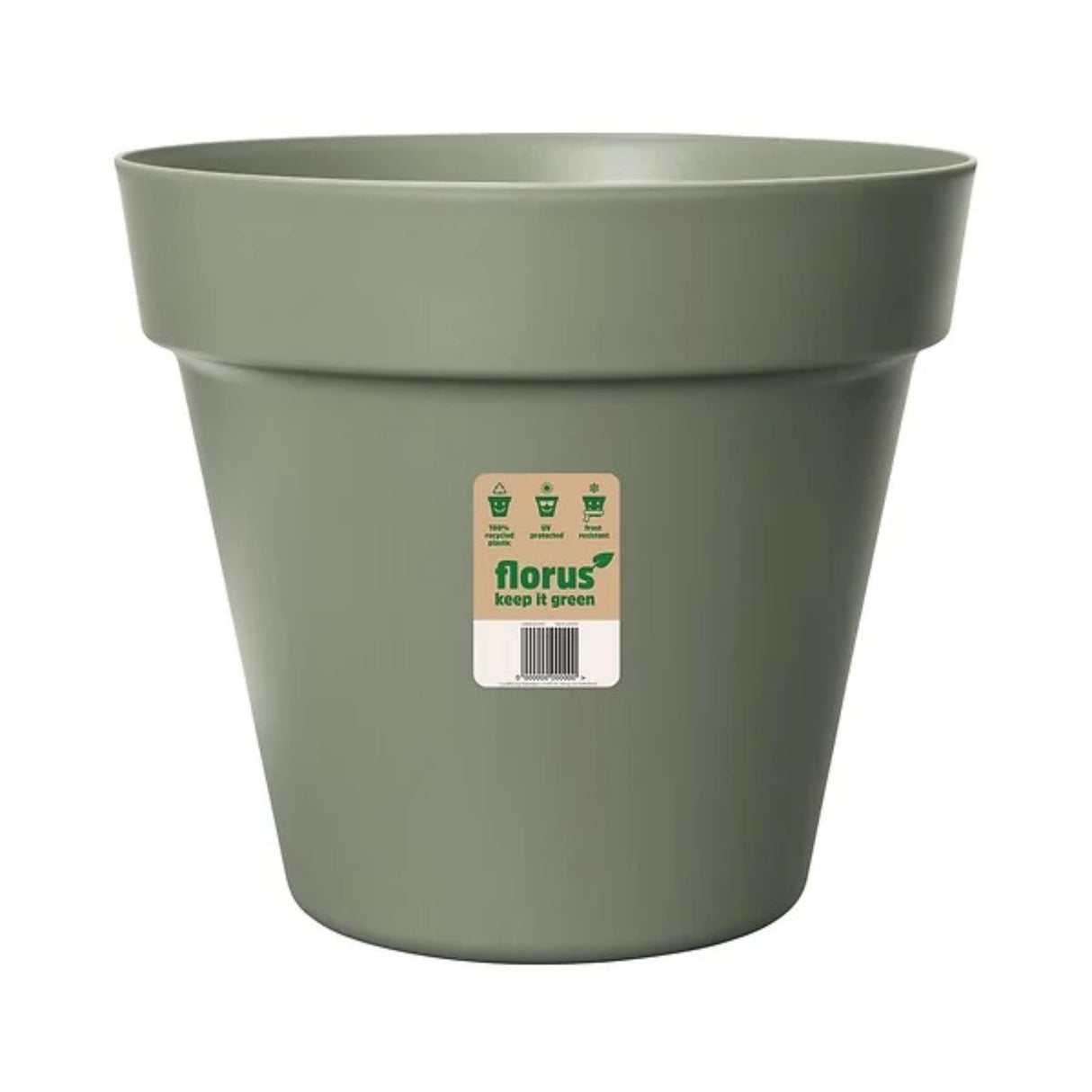 Elho 30cm Olive Green Paris Flower Round Pot