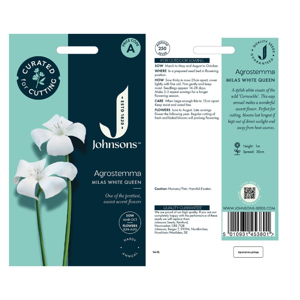Johnsons Argostemma Milas White Queen Seeds