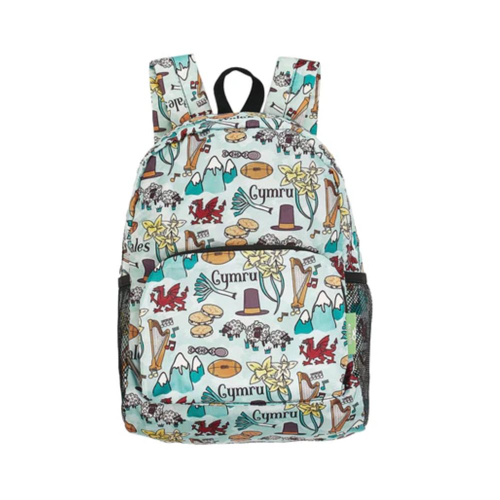 Eco Chic Lightweight Foldable Mini Backpack Wales Montage