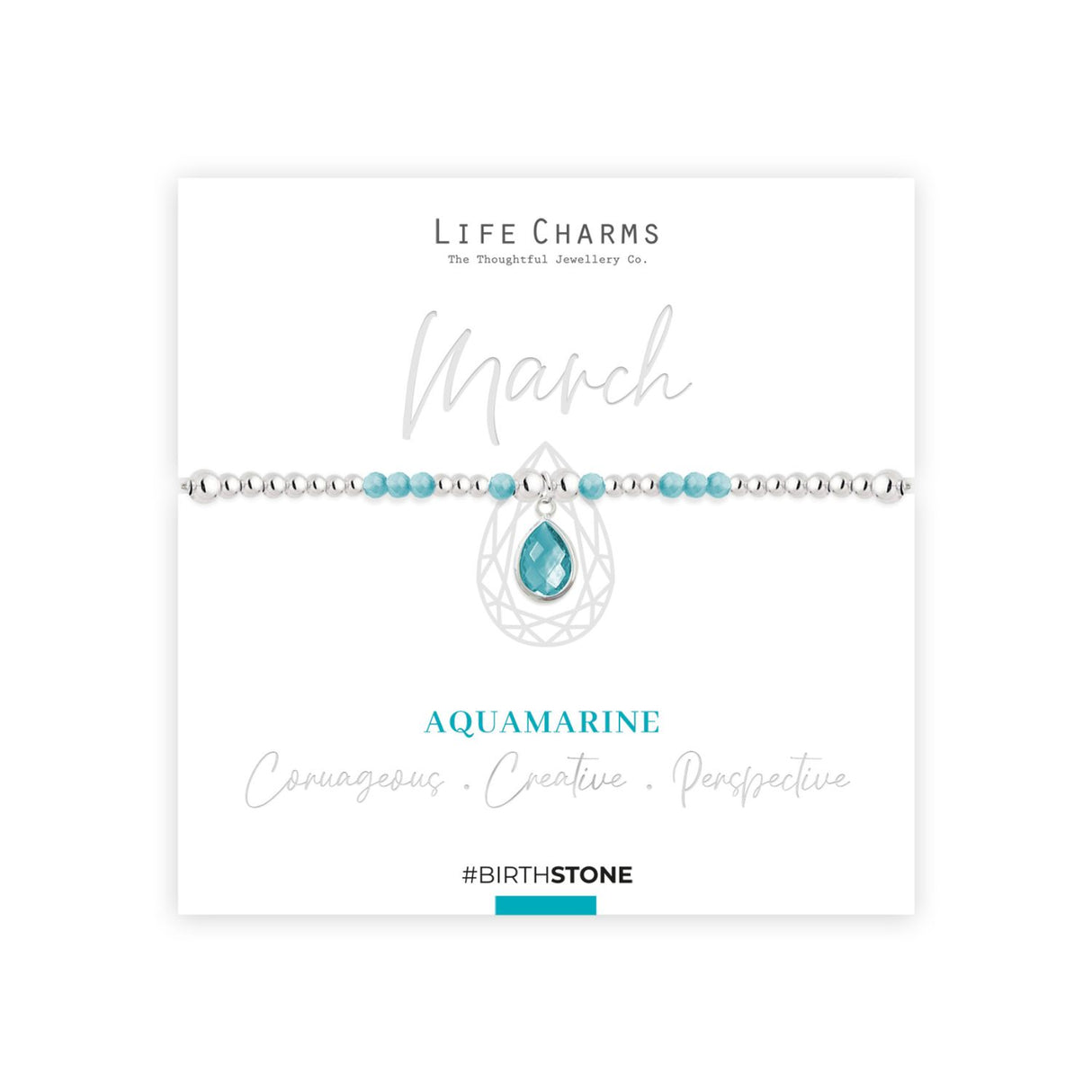 Life Charms March Birthstone Bracelet