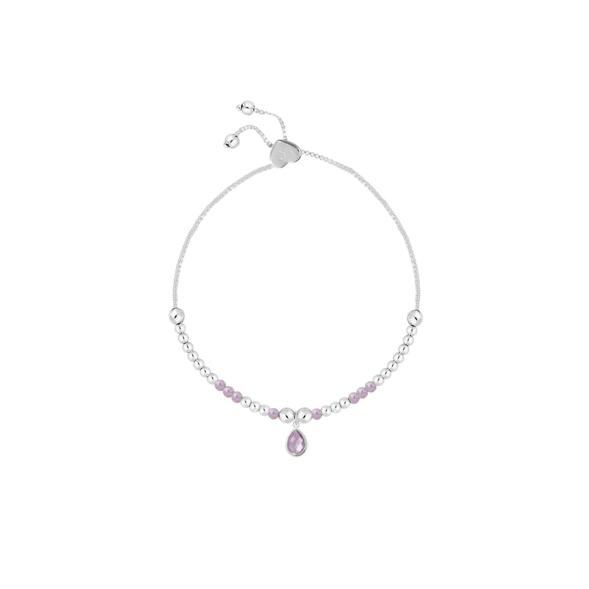 Life Charms February Birthstone Bracelet