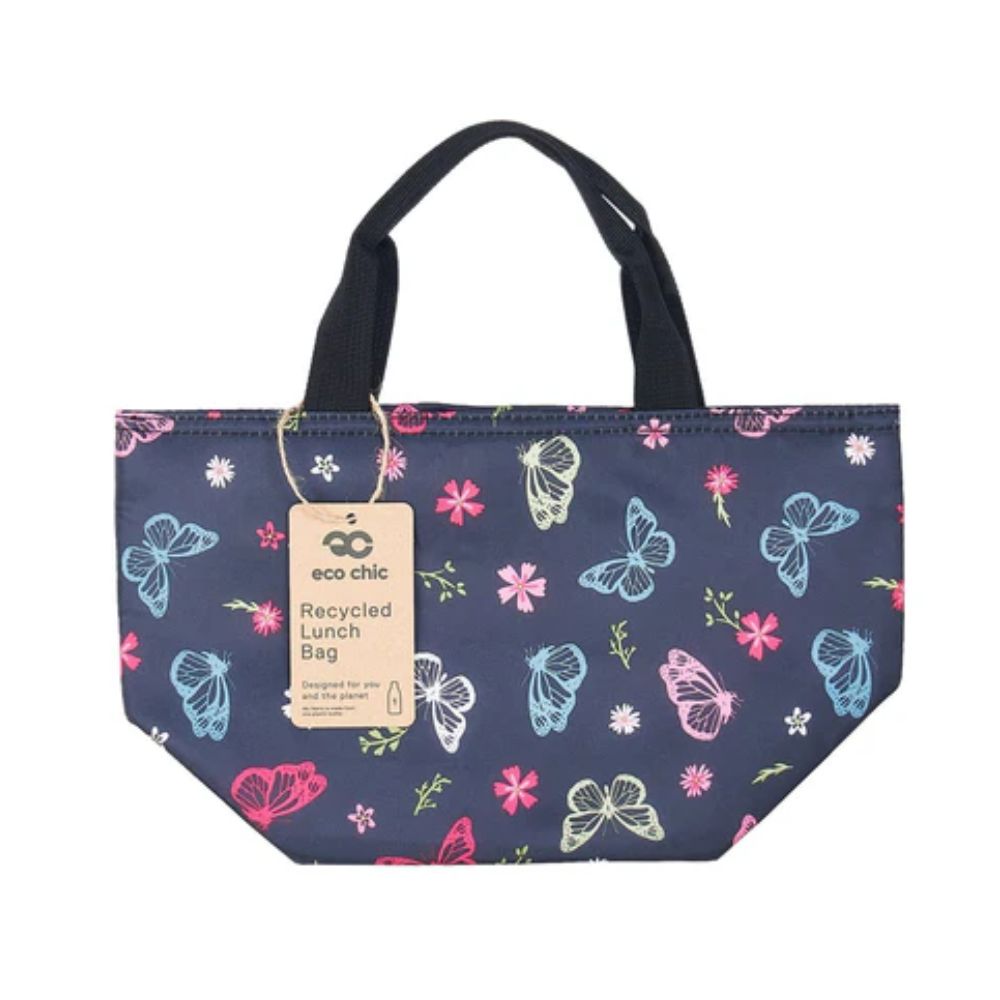 Eco Chic Lightweight Foldable Lunch Bag Monarch Butterflies