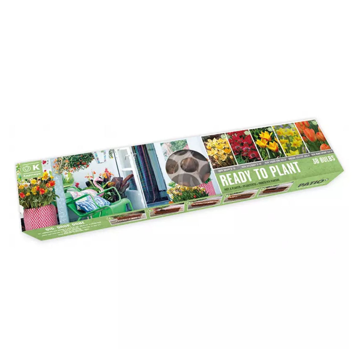 kapiteyn 54cm Ready to Plant Balcon-O-Mat ‘Sunshine’ (38 bulbs)