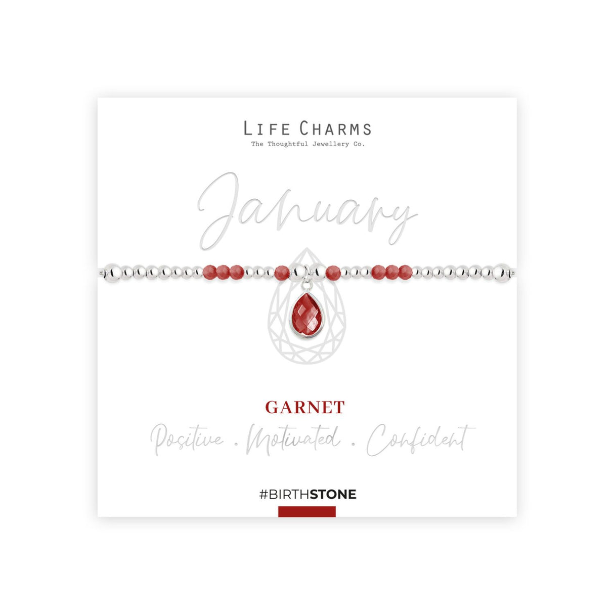 Life Charms January Birthstone Bracelet