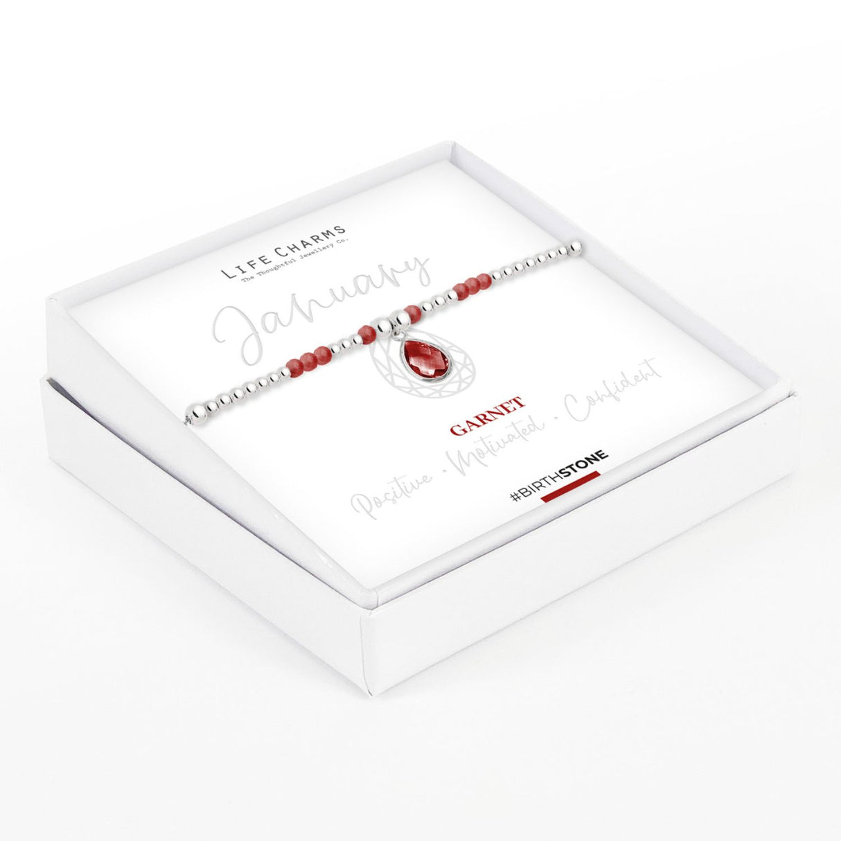 Life Charms January Birthstone Bracelet