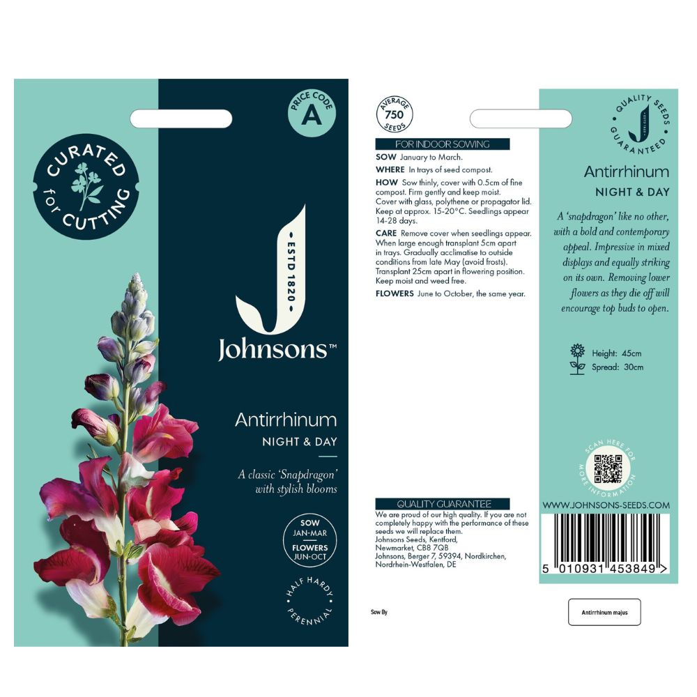 Johnsons Antirrhium Night & Dayv Seeds
