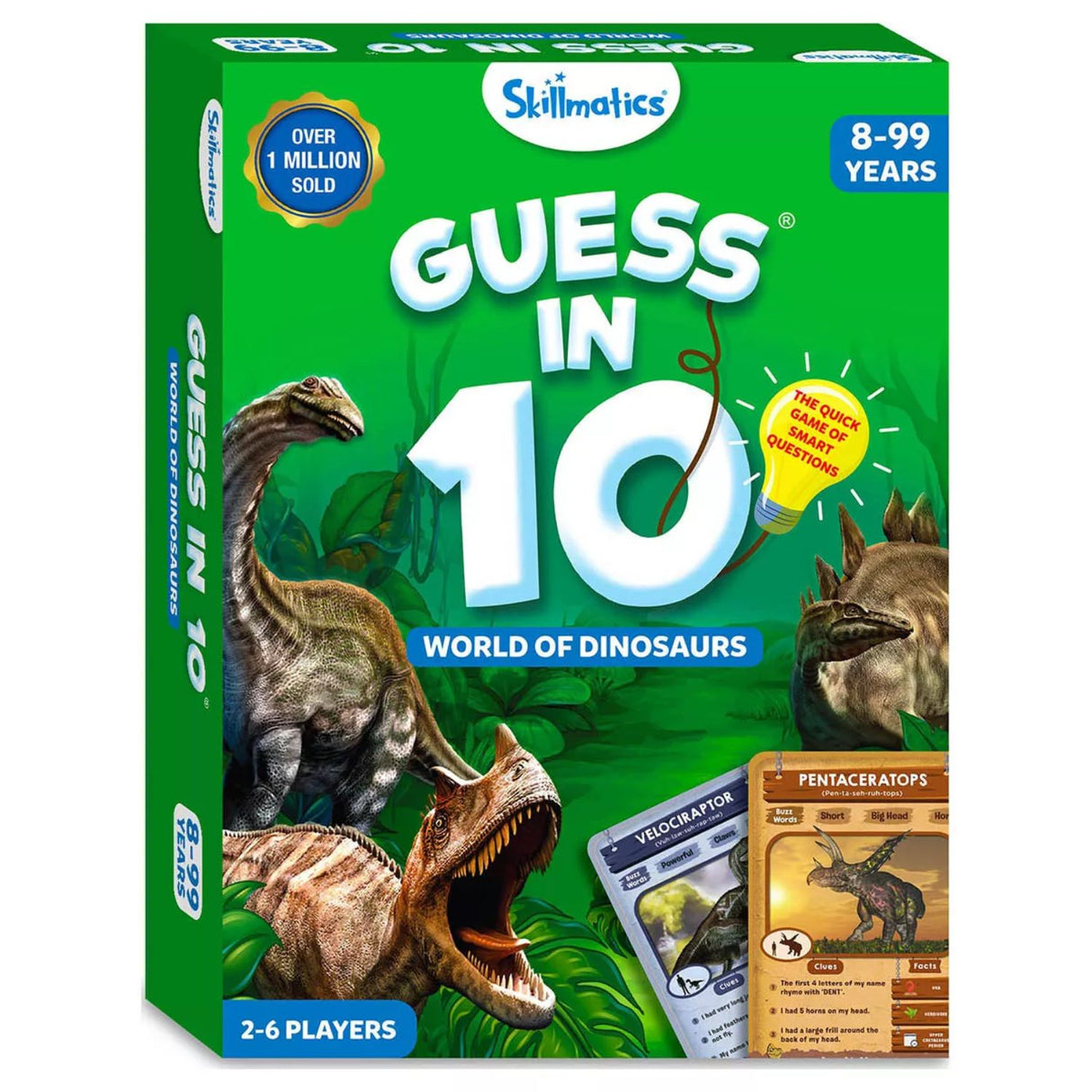 Skillmatics Guess in 10: Deadly Dinosaur Trivia Card Game (Ages 8+)