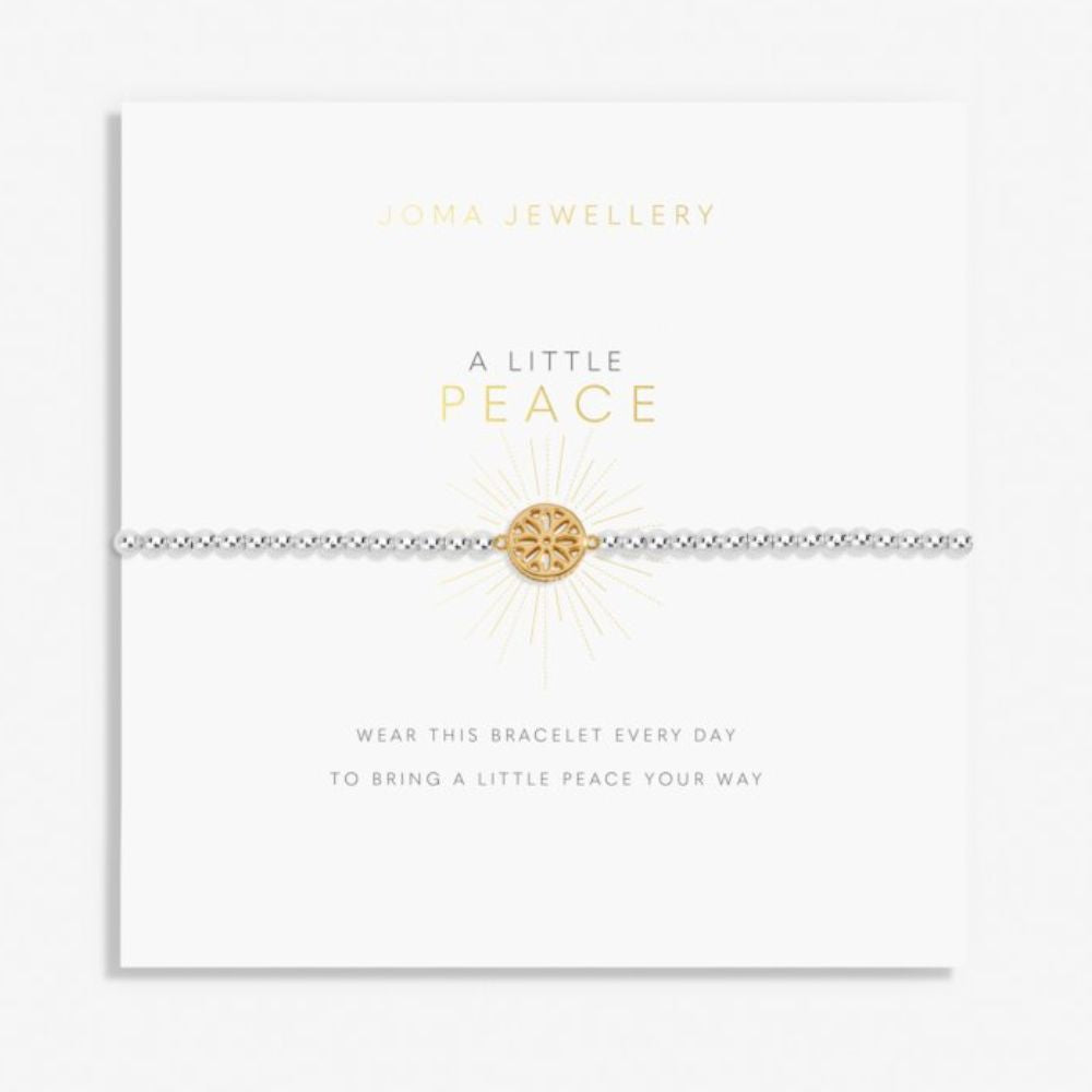 Joma Jewellery A Little 'Peace' Bracelet In Silver & Gold Plating