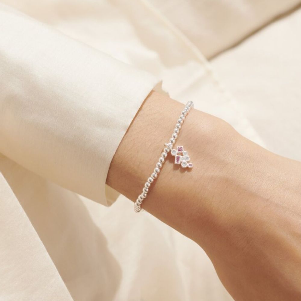 Joma Jewellery Silver A Little 'Happiest Of Birthdays' Bracelet