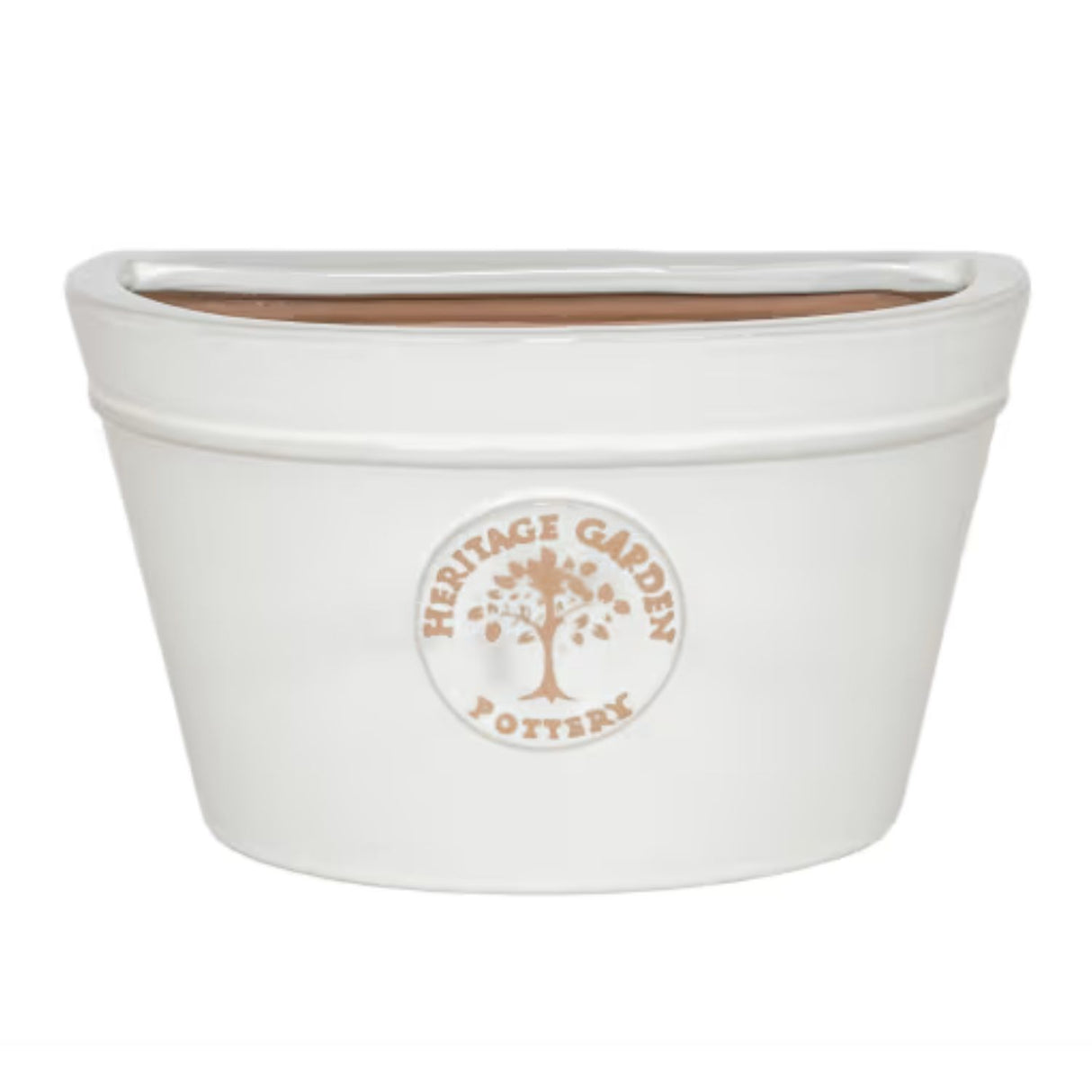 Woodlodge 35cm White Edwardian Glazed Wall Planter