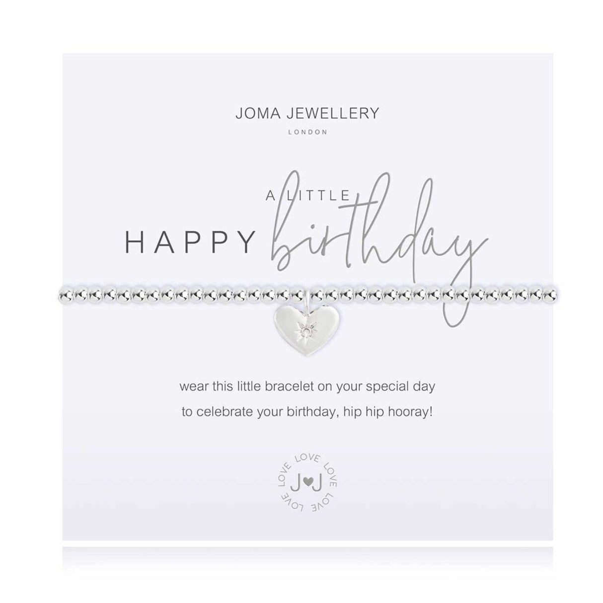 Joma Jewellery Silver A Little 'Happy Birthday' Bracelet