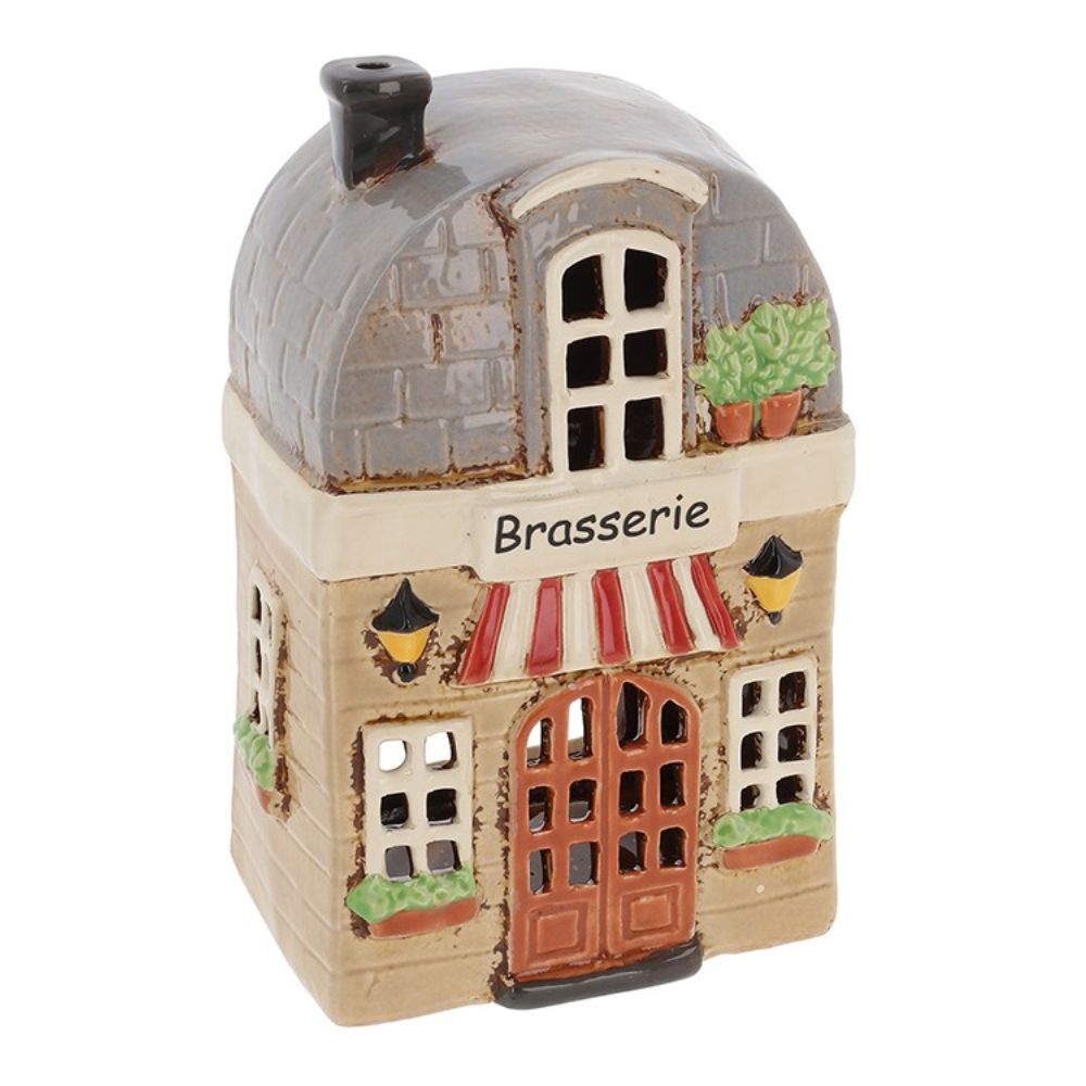 Village Pottery 11.5cm Awning House Brasserie Tealight