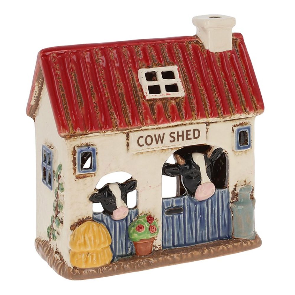 Village Pottery 14cm Cowshed Tealight