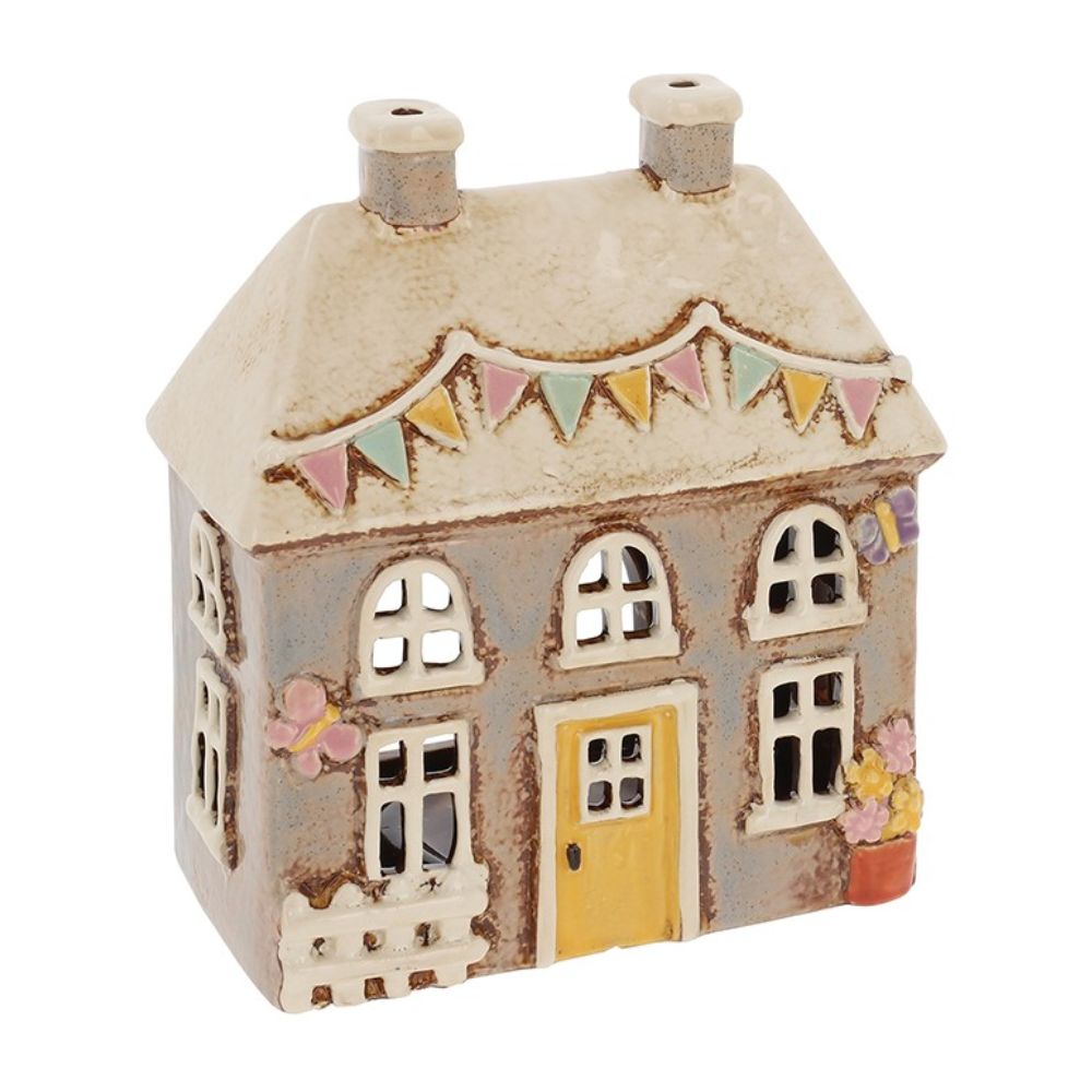 Village Pottery 14cm Garden Butterfly House Tealight