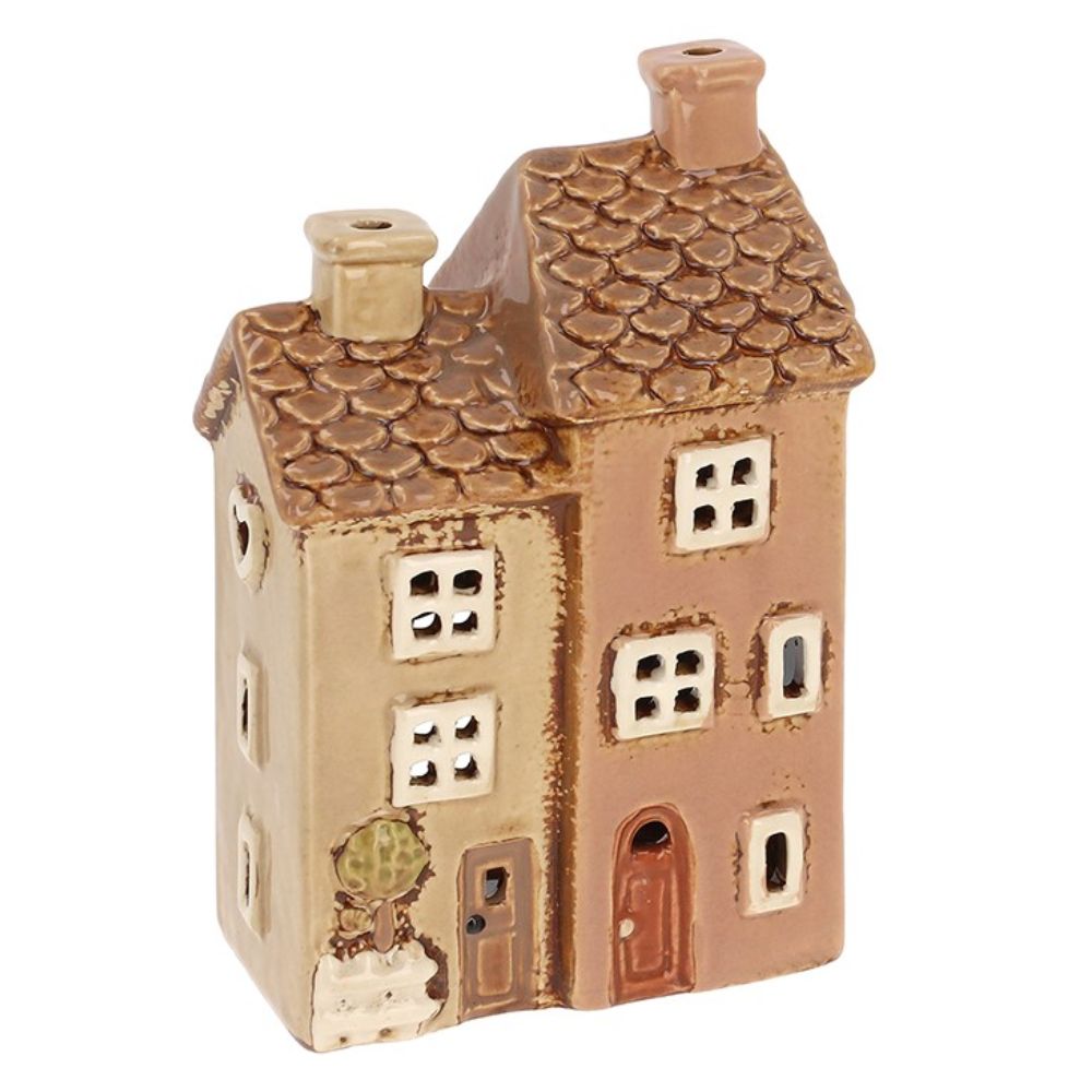 Village Pottery 9.5cm Double Terrace House Tealight