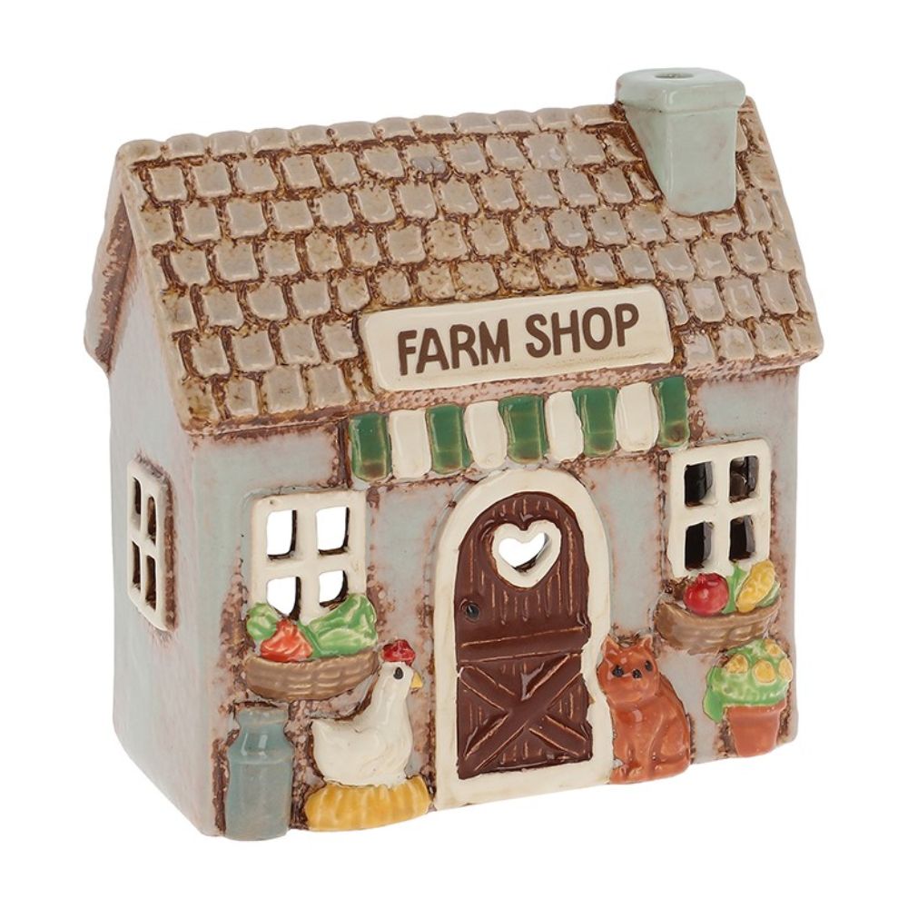 Village Pottery 15cm Farm Shop Tealight House