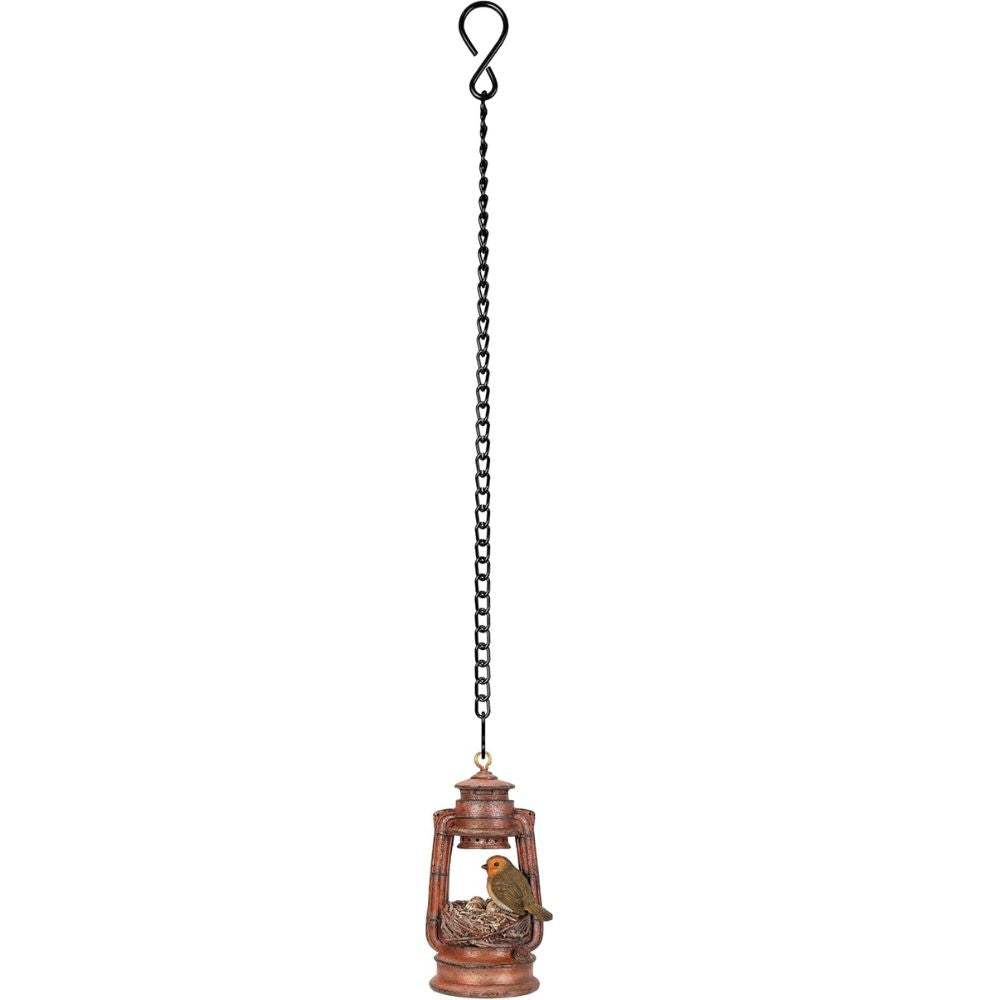 Vivid Arts 15cm Hangiing Mini Robin Nest In Lantern