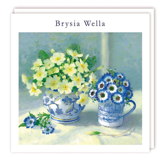 Tracks Publishing Brysia Wella Two Vase Flowers Blank Card