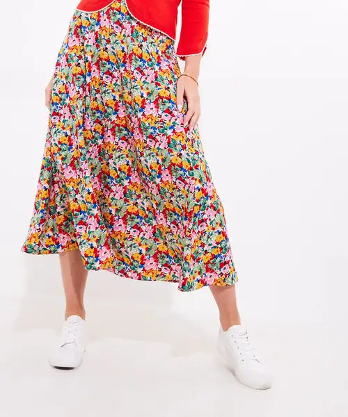 Joe Browns 8 Multi-Coloured Floral Fancy Printed Maxi Skirt - WS453A