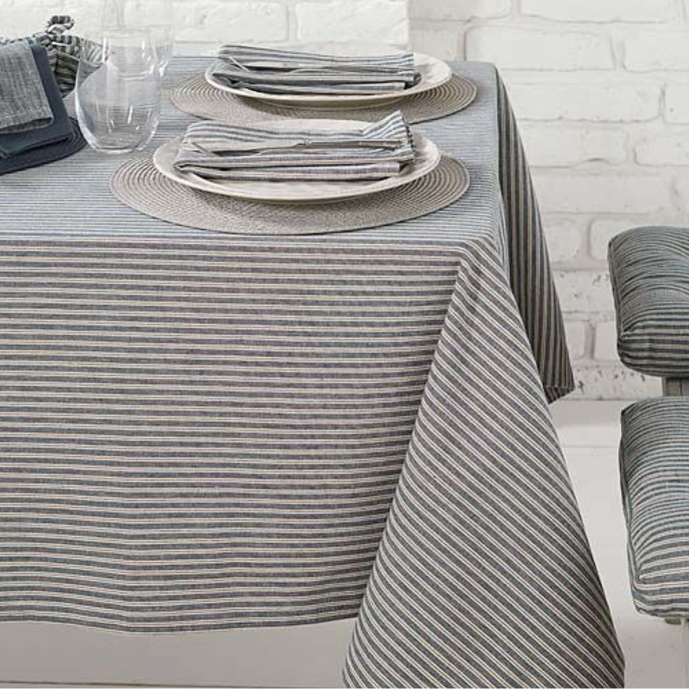 Walton & Co 130cm x 180cm Hampton Stripe Tablecloth