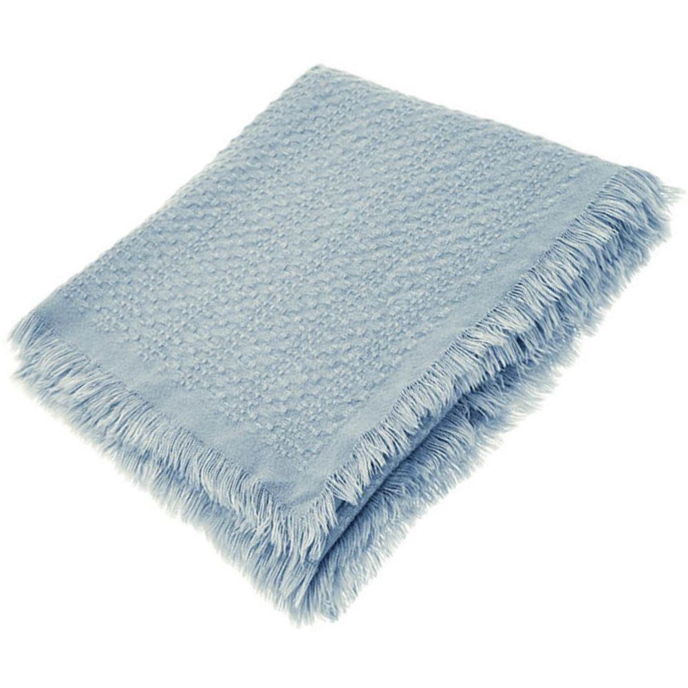Walton & Co 127cm x 152cm Soft Weave Throw - Sky Blue