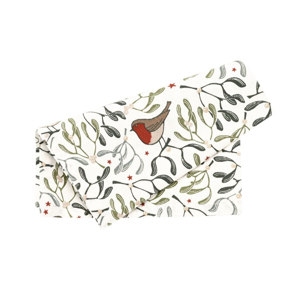 Walton & Co Robin & Mistletoe Napkin (Set of 4)