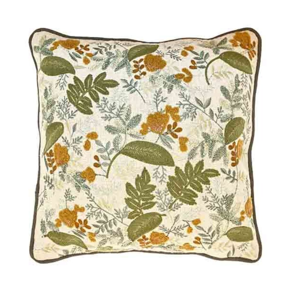 Walton & Co 43cm Embroidered Water Meadow Cushion