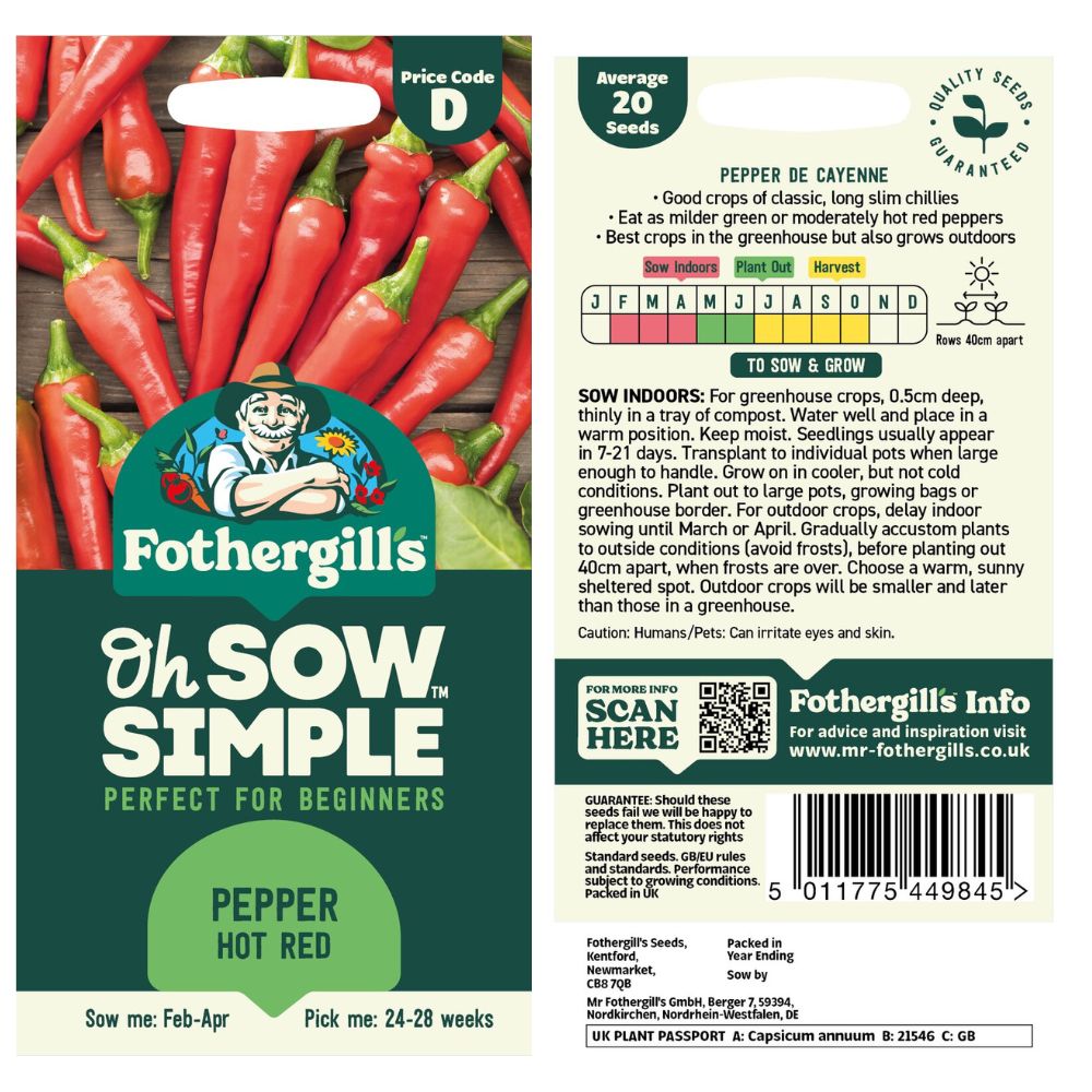 Fothergills Oh Sow Simple Hot Red Pepper