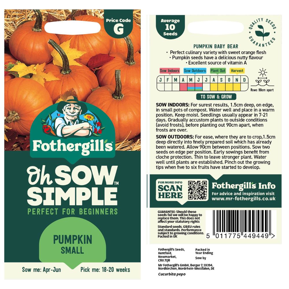 Fothergills Oh Sow Simple Small Pumpkin