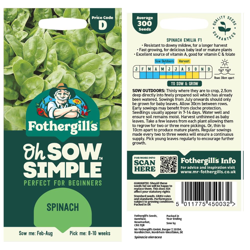 Fothergills Oh Sow Simple Spinach