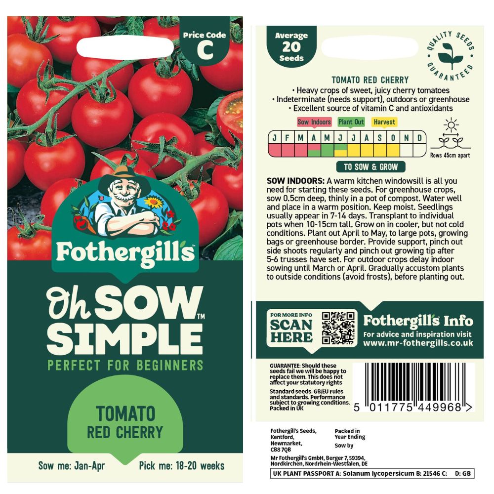 Fothergills Oh Sow Simple 'Red Cherry' Tomato