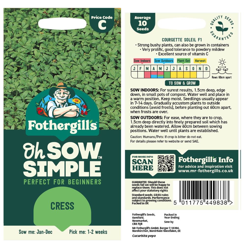 Fothergills Oh Sow Simple Cress